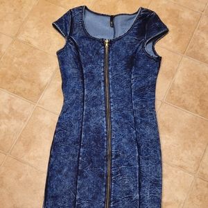 Bodycon denim mini dress